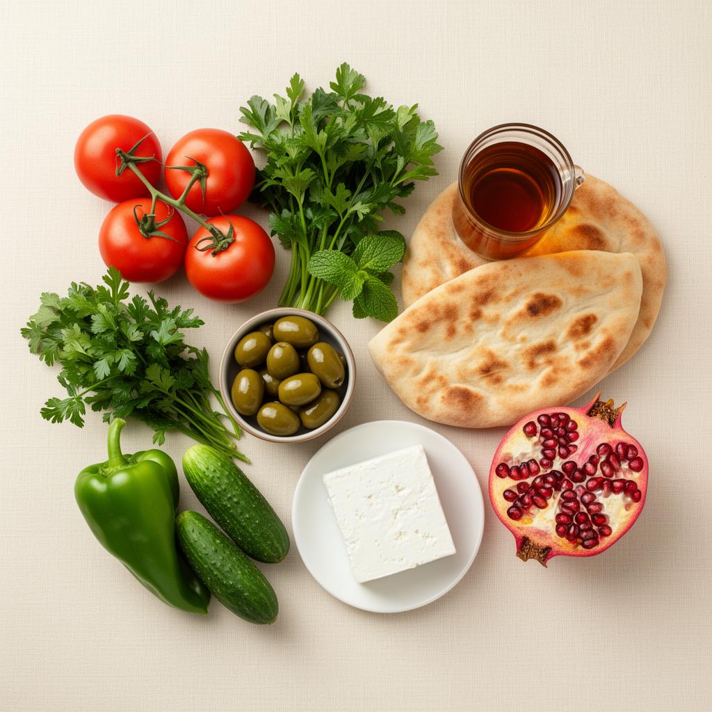 Frische türkische Zutaten